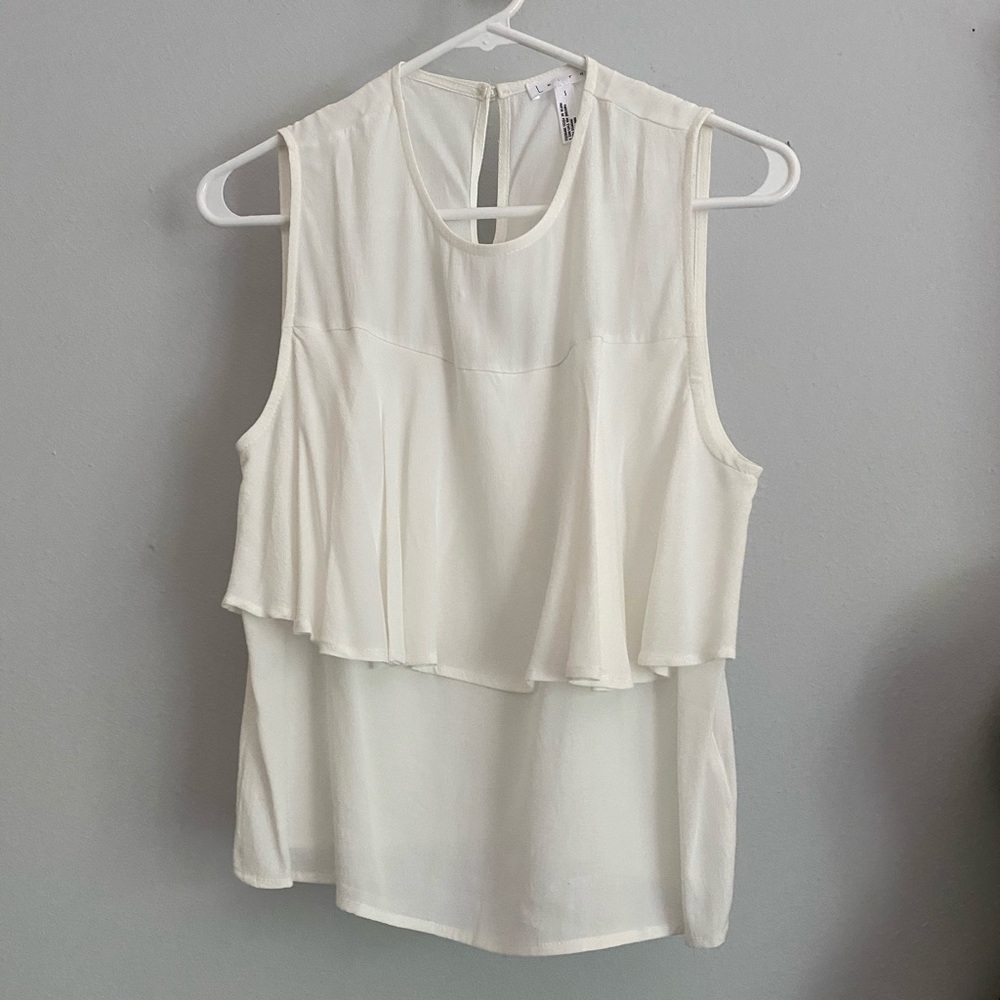 White Airy Summer Flow Tank